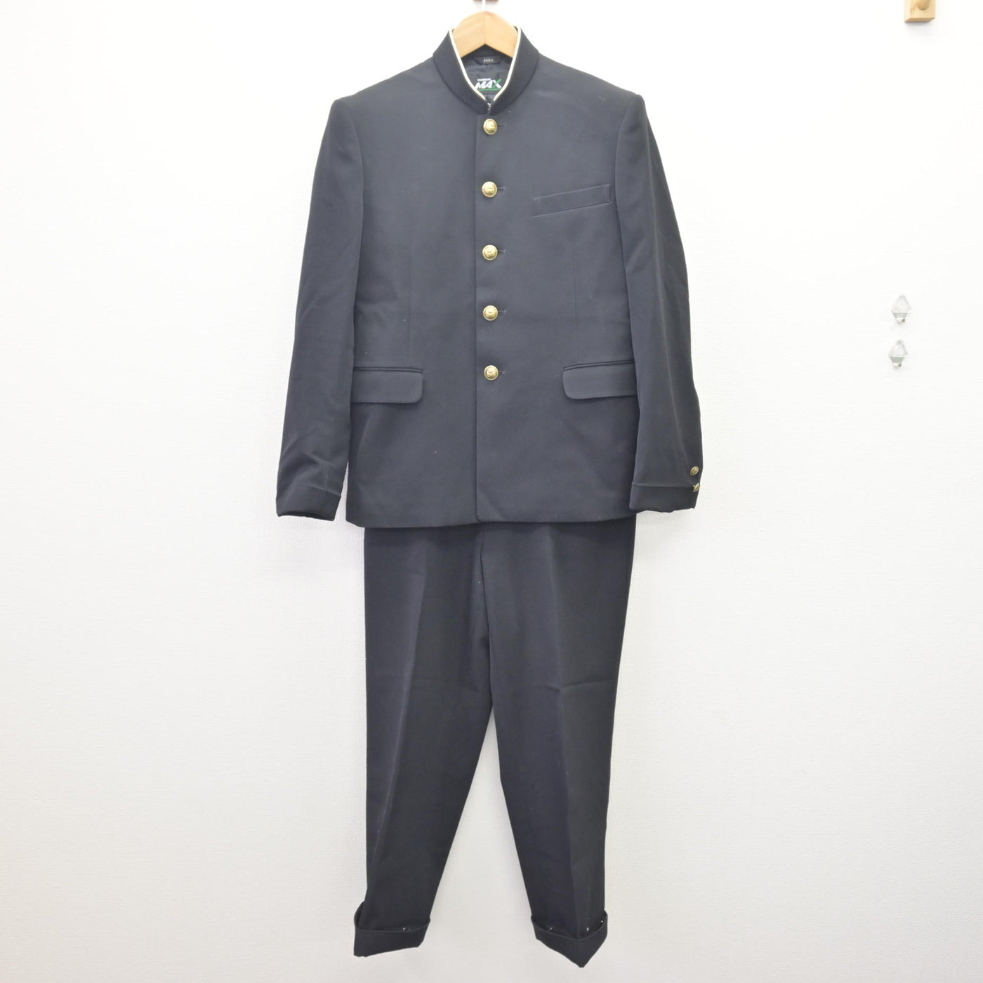 【中古】千葉県 新松戸南中学校 男子制服 2点 (学ラン・ズボン) sf114030