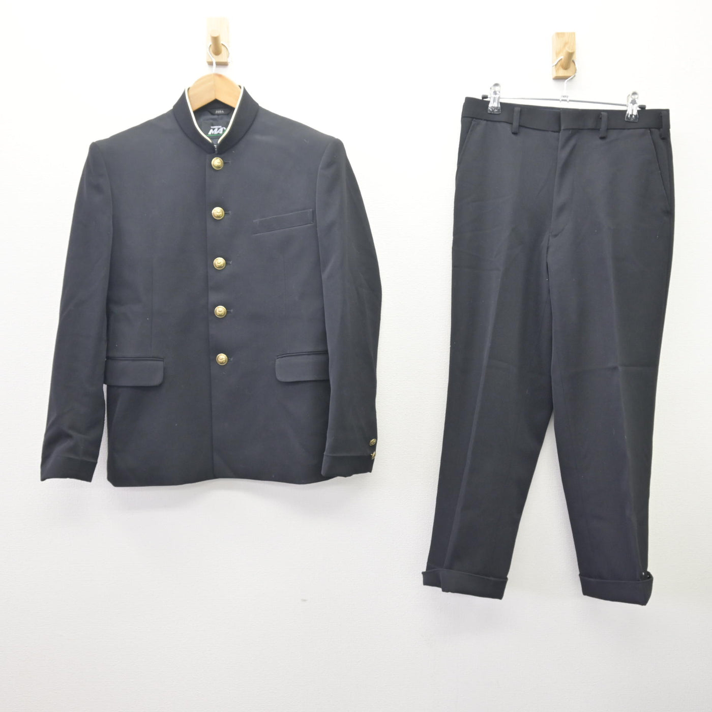 【中古】千葉県 新松戸南中学校 男子制服 2点 (学ラン・ズボン) sf114030