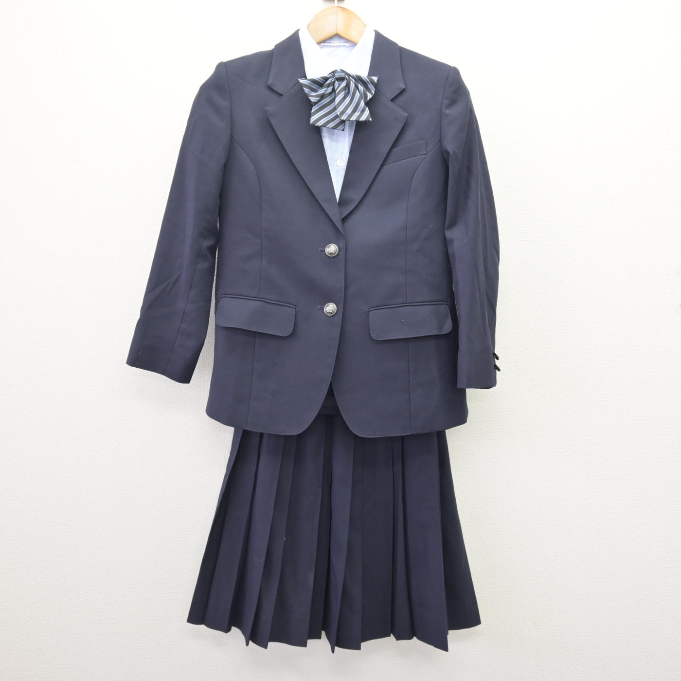 【中古】宮崎県 宮崎南高等学校 女子制服 4点 (ブレザー・シャツ・スカート) sf114034
