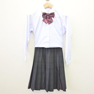 【中古】 勇志国際高等学校 女子制服 5点 (ブレザー・シャツ・スカート) sf114036