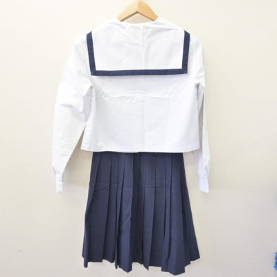 【中古】大分県 臼杵高等学校 女子制服 4点 (セーラー服・スカート) sf114038