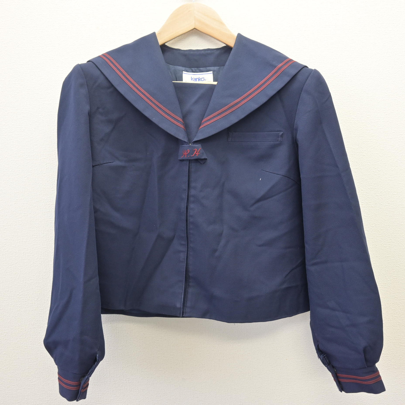 【中古】山梨県 韮崎東中学校 女子制服 2点 (セーラー服・スカート) sf114044