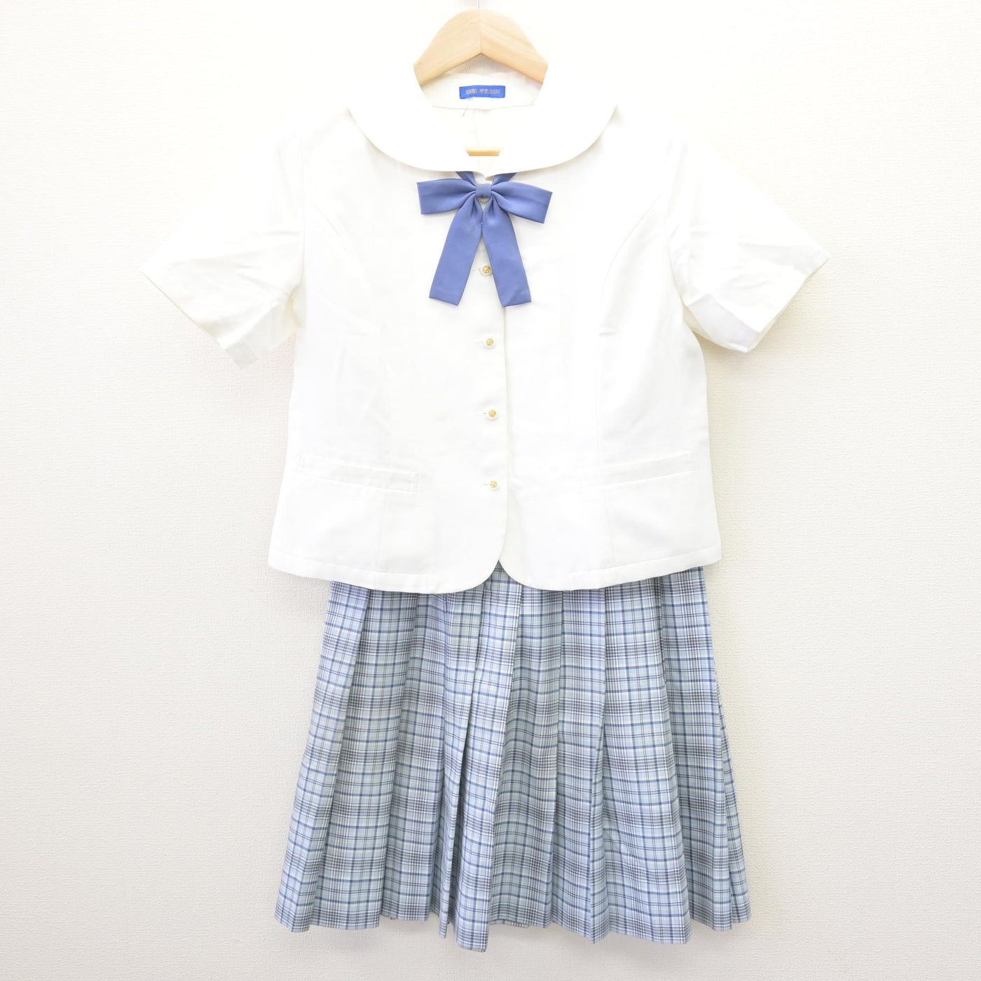 【中古】山梨県 山梨学院高等学校 女子制服 4点 (シャツ・シャツ・スカート) sf114060