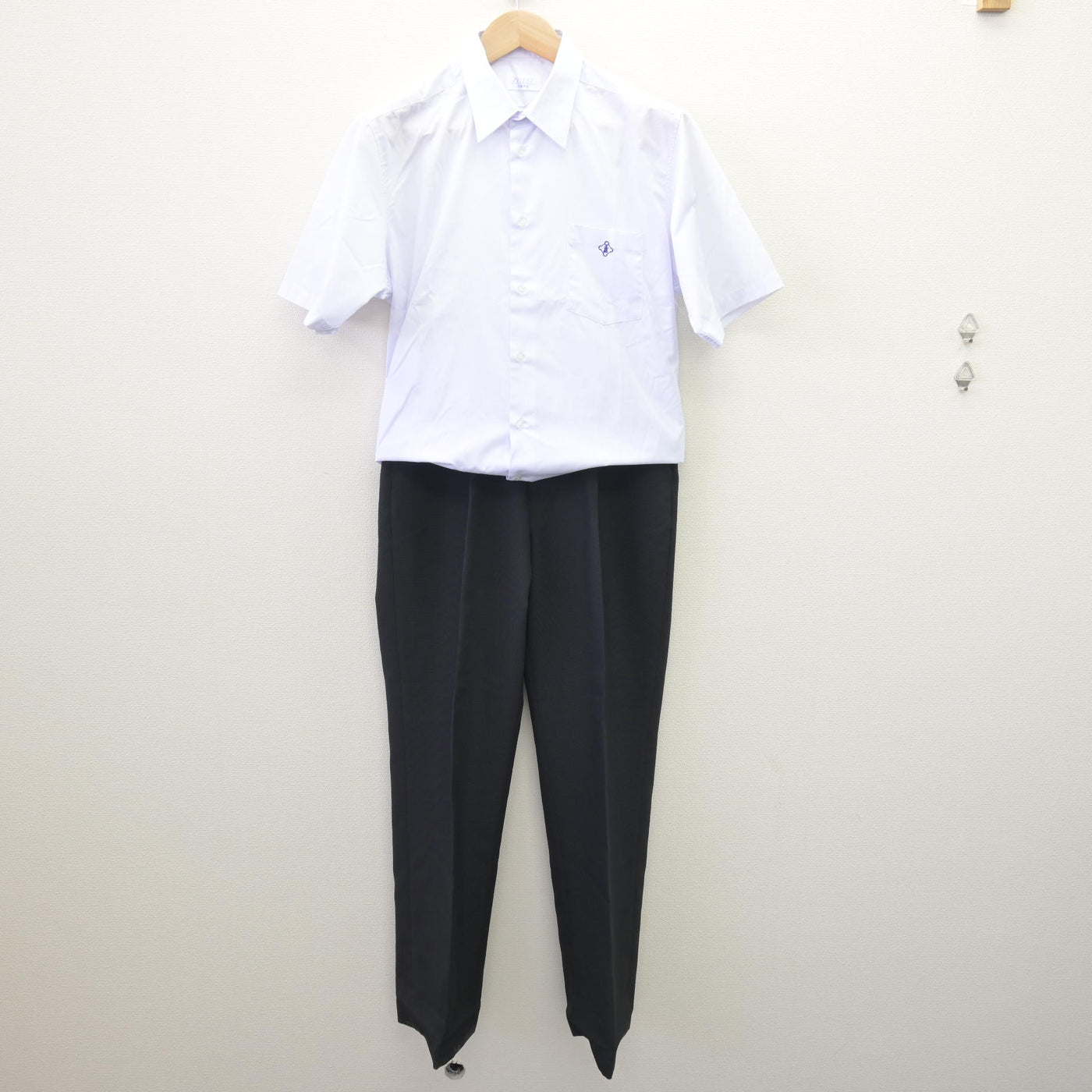 【中古】岐阜県 岐南工業高等学校 男子制服 2点 (シャツ・ズボン) sf114066