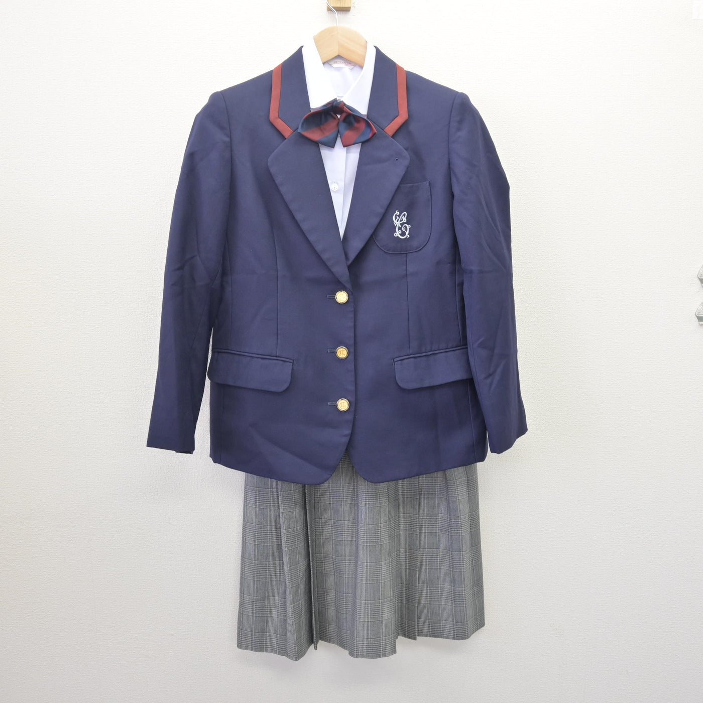 【中古】和歌山県 智辯学園和歌山中学・高等学校 女子制服 5点 (ブレザー・シャツ・スカート) sf114081