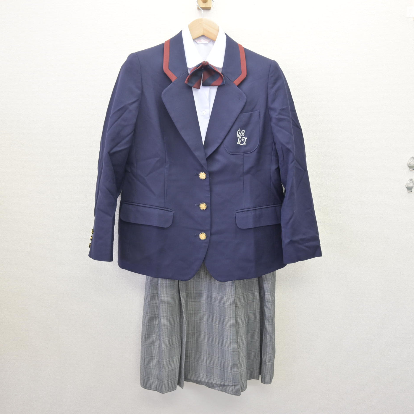 【中古】和歌山県 智辯学園和歌山中学・高等学校 女子制服 5点 (ブレザー・シャツ・スカート) sf114082