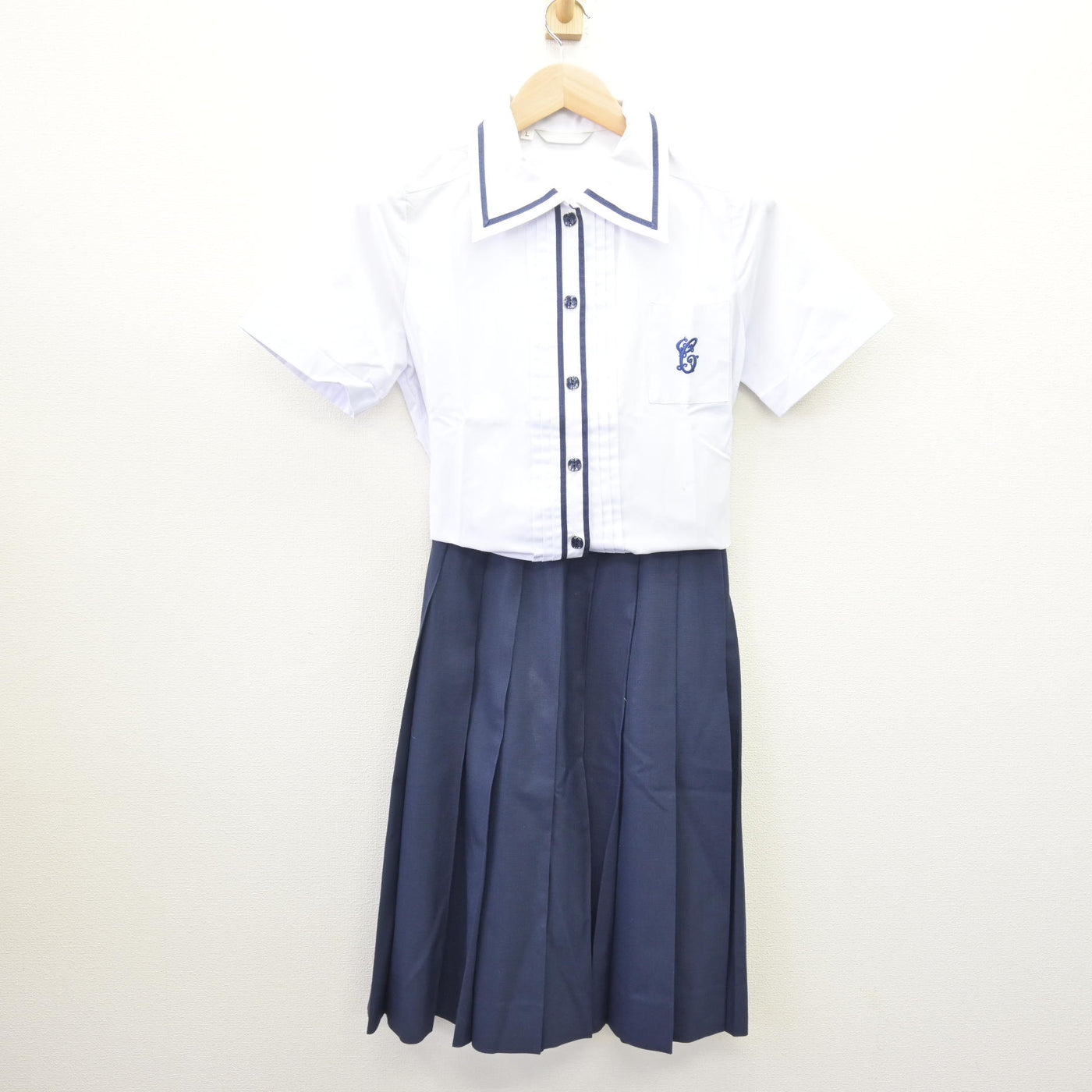 【中古】和歌山県 智辯学園和歌山中学・高等学校 女子制服 2点 (シャツ・スカート) sf114083