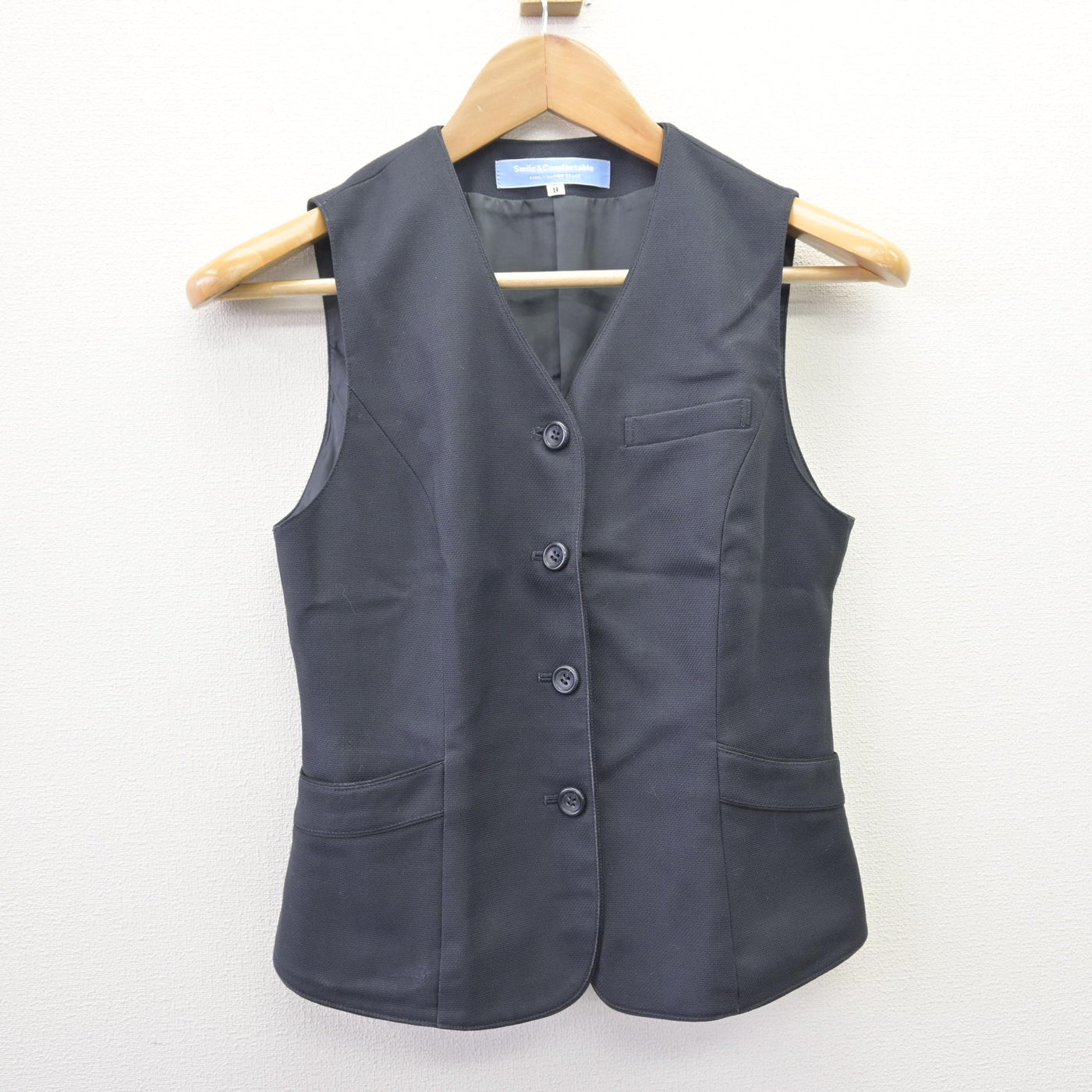 【中古】 事務服 女子制服 2点 (ベスト・スカート) sf114106