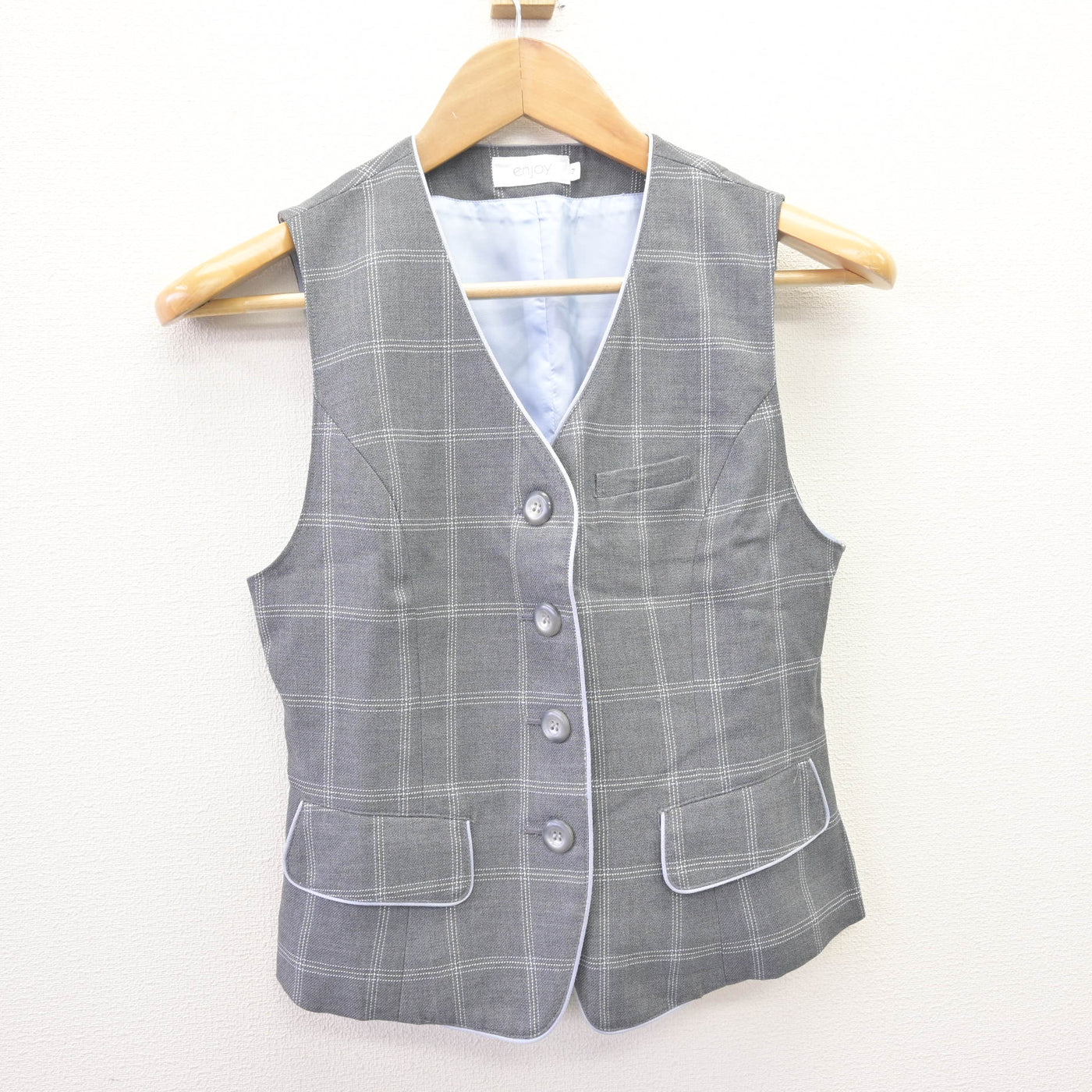 【中古】 事務服 女子制服 2点 (ベスト・スカート) sf114107