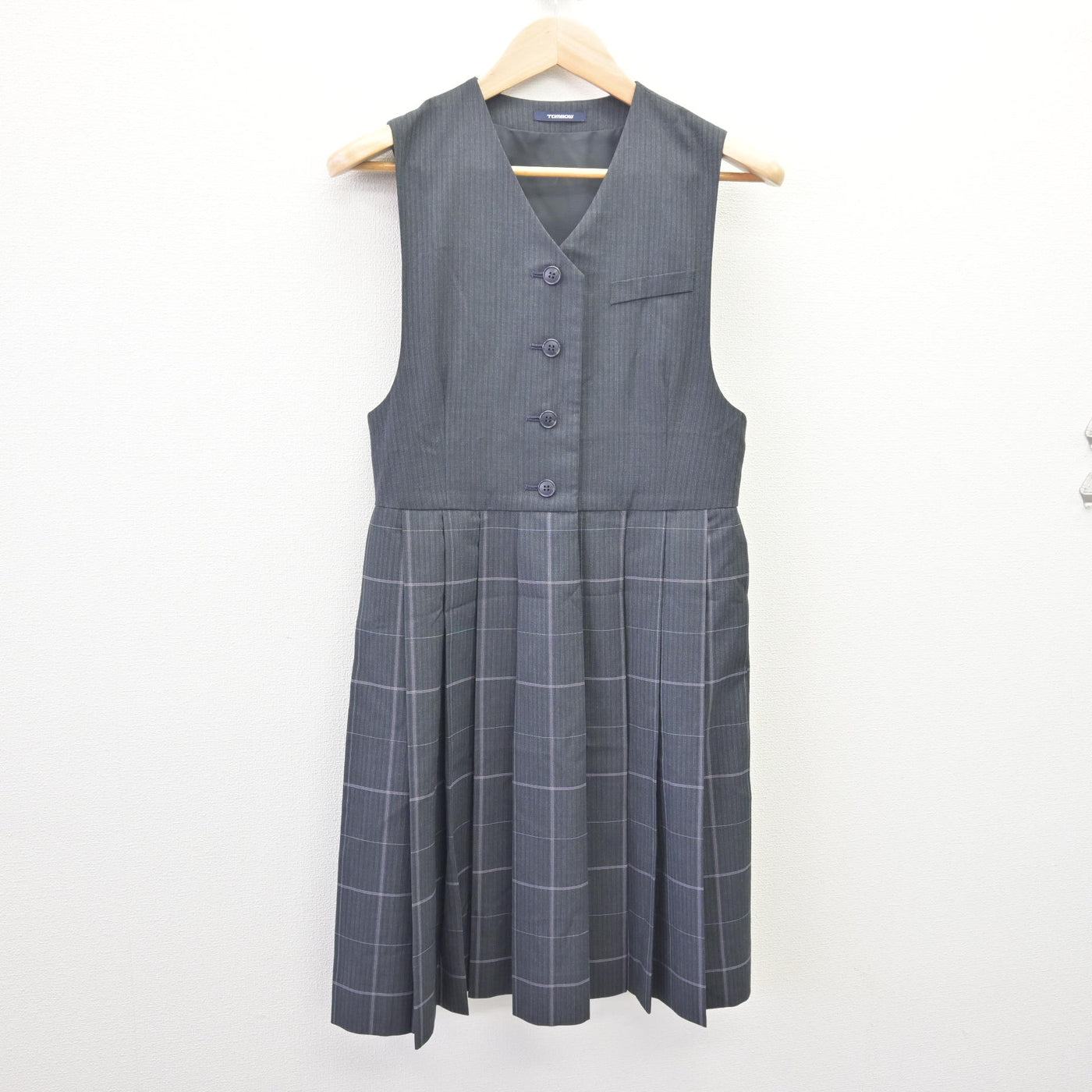 【中古】佐賀県 佐賀女子短期大学付属佐賀女子高等学校 女子制服 2点 (シャツ・ジャンパースカート) sf114117