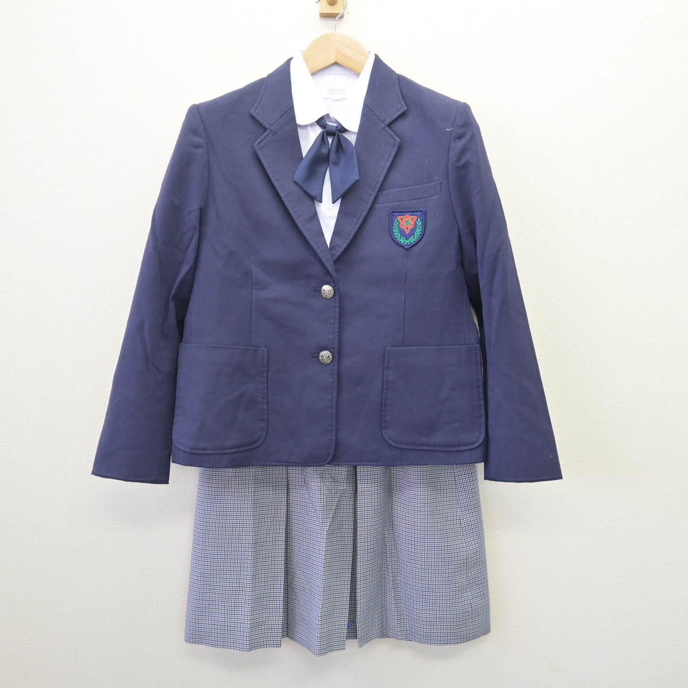 【中古】静岡県 浜松城北工業高等学校 女子制服 5点 (ブレザー・シャツ・スカート) sf114126