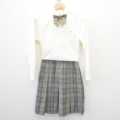 【中古】茨城県 土浦日本大学高等学校 女子制服 5点 (ブレザー・ニット・シャツ・スカート) sf114135