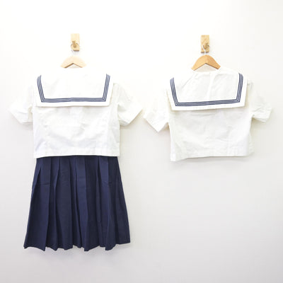 【中古】福岡県 博多女子高等学校 女子制服 3点 (セーラー服・ジャンパースカート) sf114139
