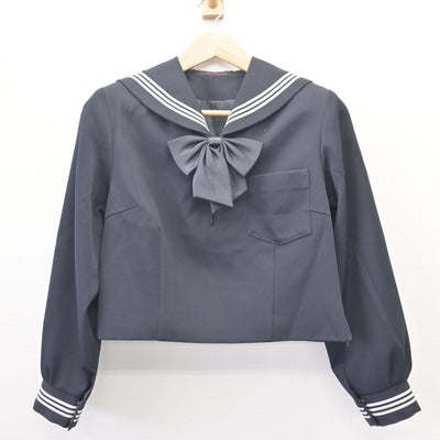 【中古】茨城県 下妻第二高等学校 女子制服 3点 (セーラー服・スカート) sf114143