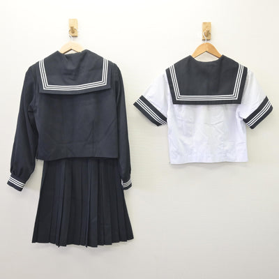 【中古】茨城県 下妻第二高等学校 女子制服 3点 (セーラー服・セーラー服・スカート) sf114144