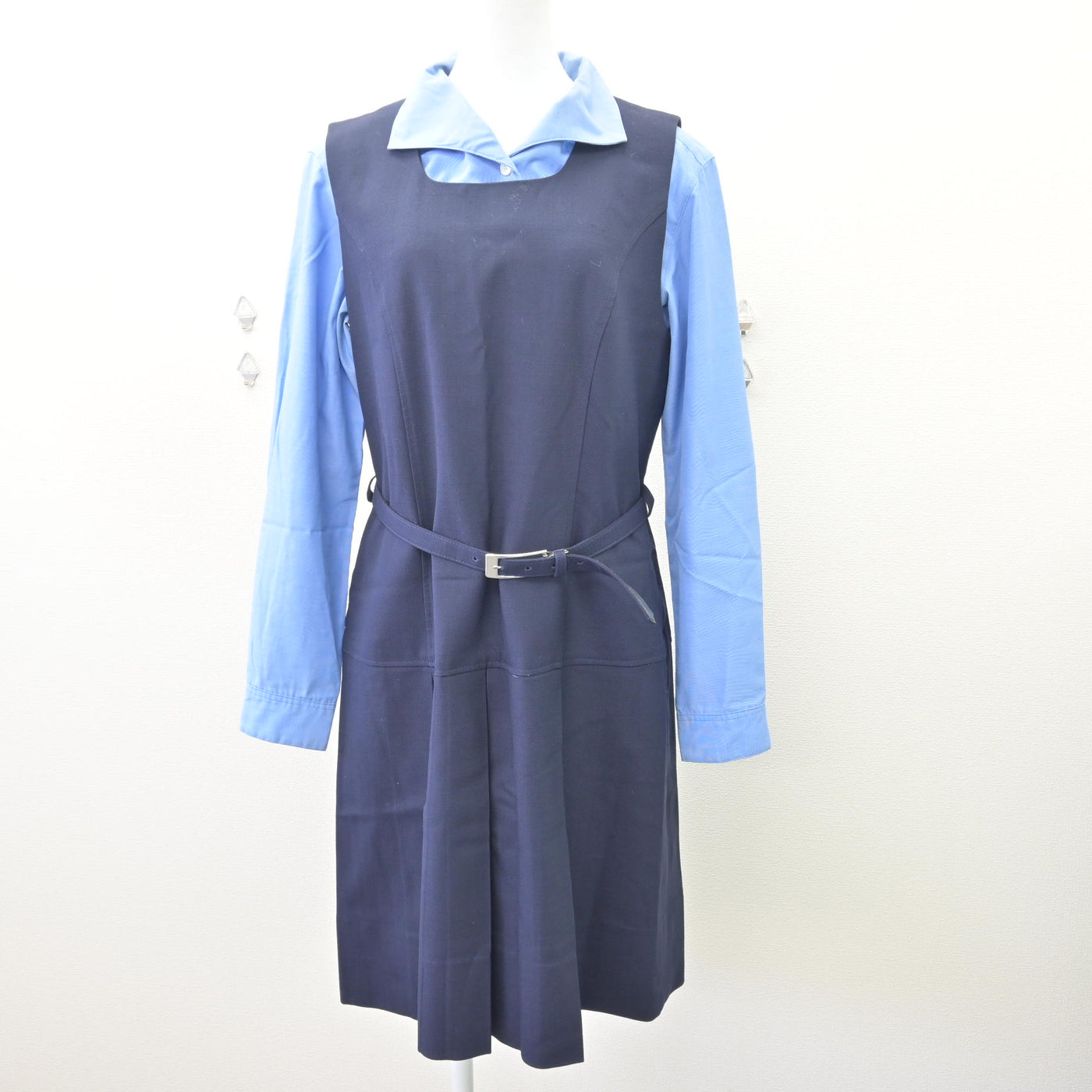 【中古】長崎県 聖和女子学院高等学校 女子制服 5点 (ブレザー・ニット・シャツ・ジャンパースカート) sf114145
