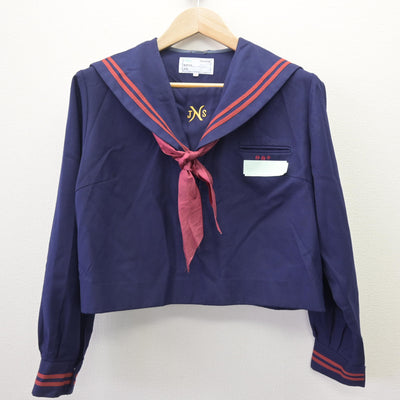 【中古】沖縄県 仲西中学校 女子制服 3点 (セーラー服・スカート) sf114152