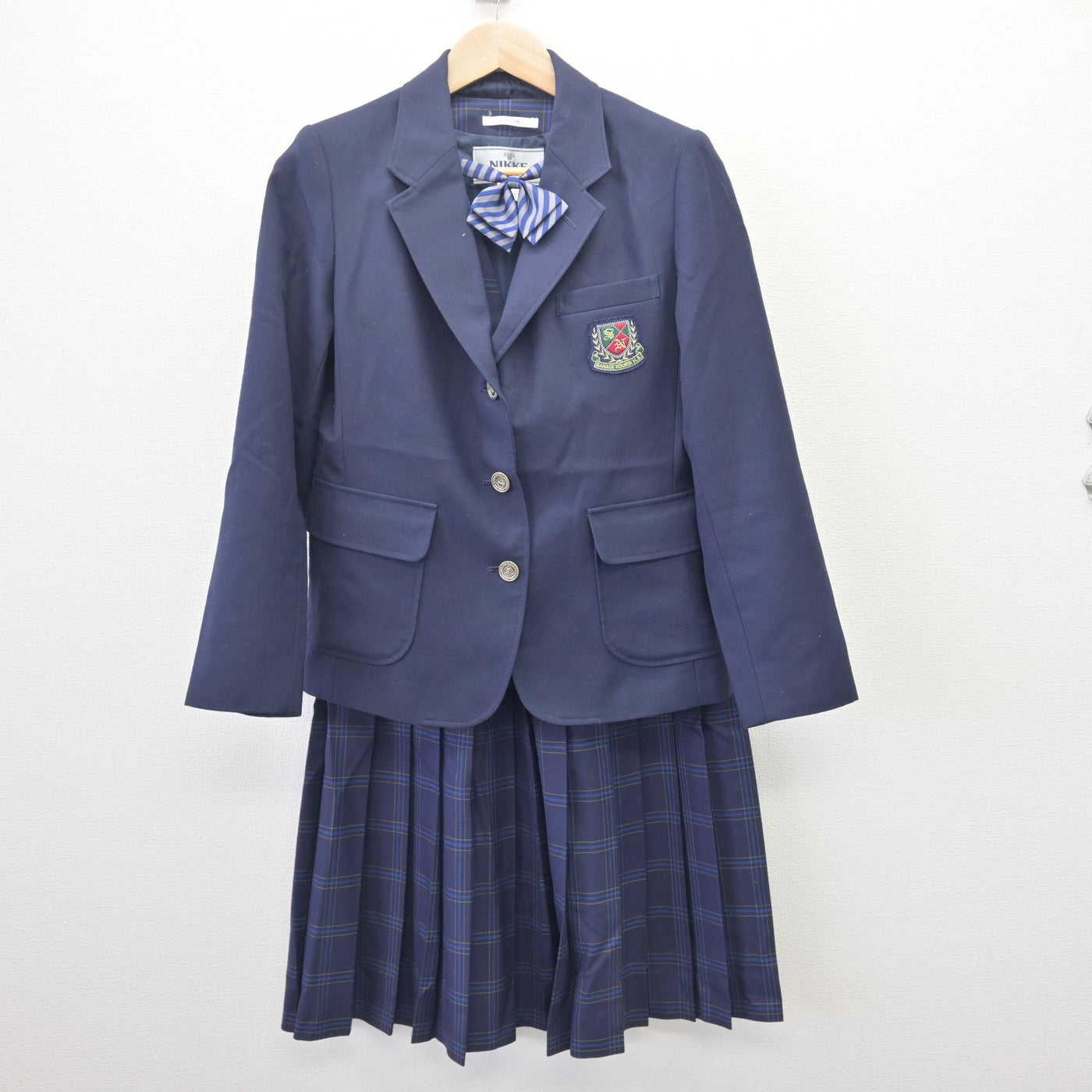 【中古】愛知県 猿投農林高等学校 女子制服 4点 (ブレザー・ベスト・スカート) sf114154
