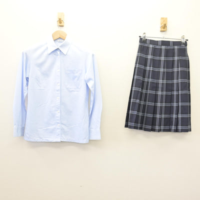 【中古】鳥取県 米子工業高等専門学校 女子制服 2点 (シャツ・スカート) sf114159