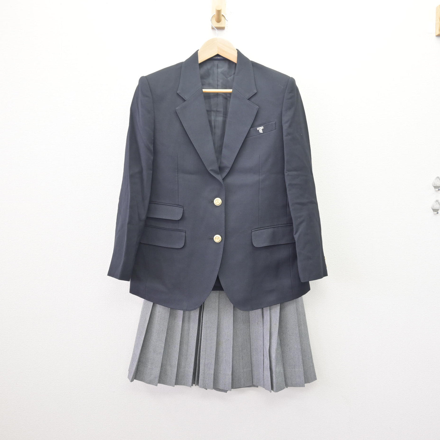【中古】長野県 東海大学付属第三高等学校 女子制服 2点 (ブレザー・スカート) sf114193