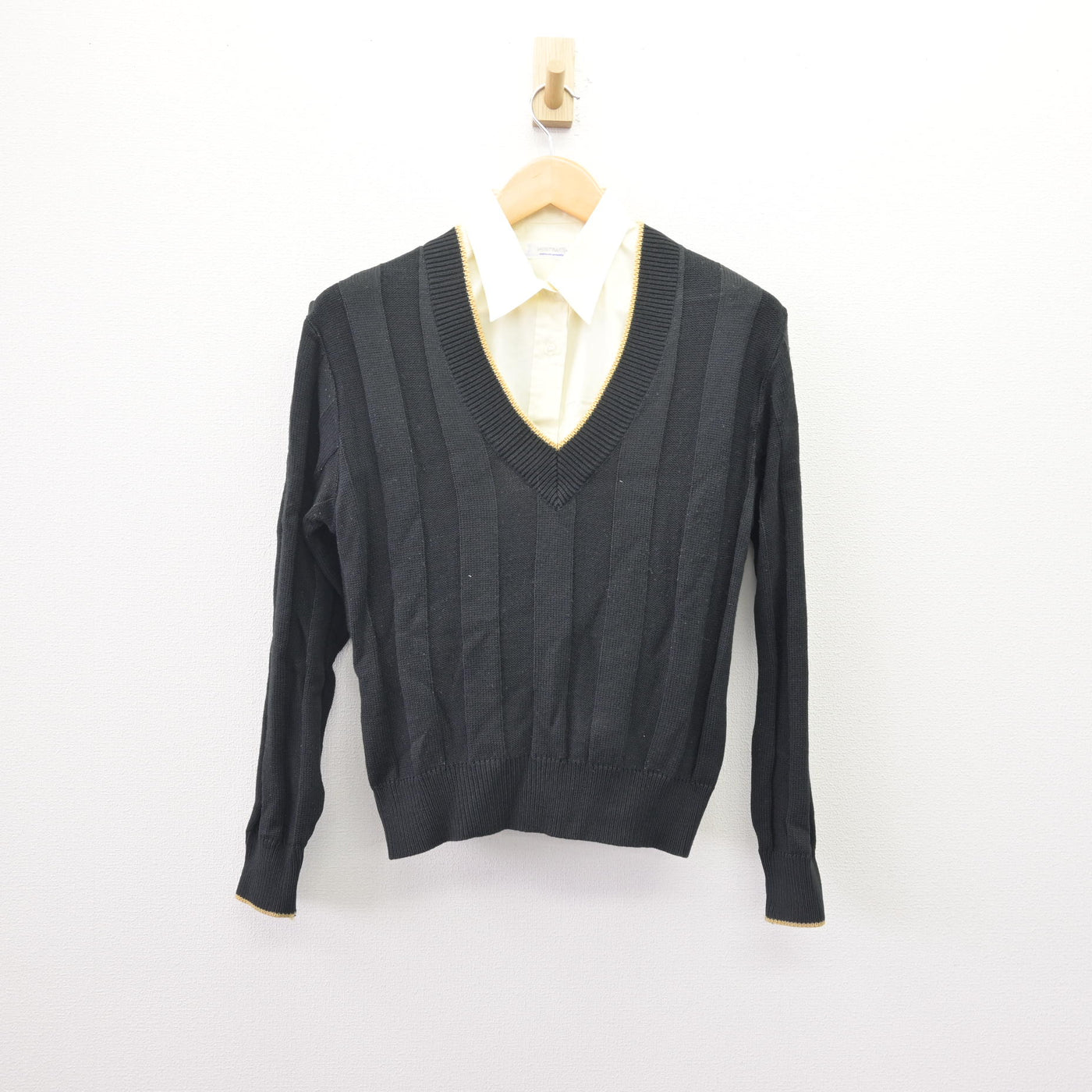【中古】長野県 東海大学付属第三高等学校 女子制服 2点 (ニット・シャツ) sf114194