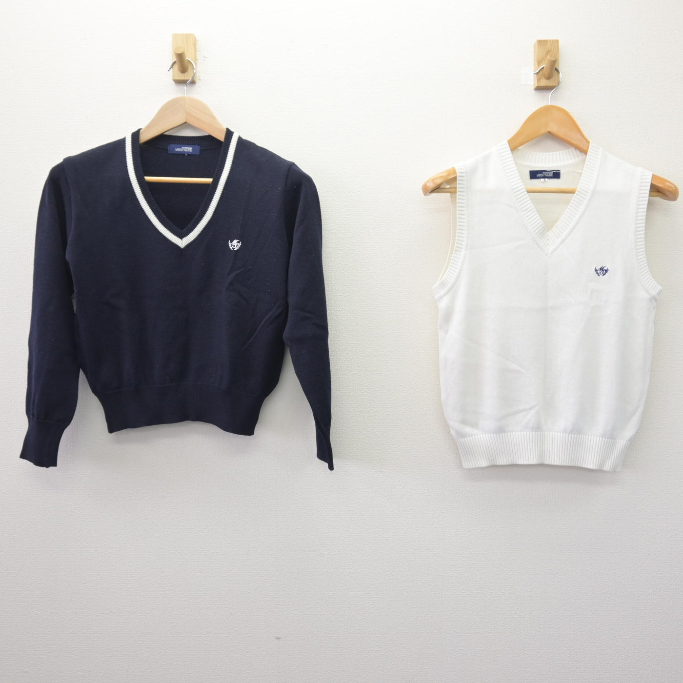 【中古】埼玉県 武蔵野星城高等学校 女子制服 2点 (ニットベスト・ニット) sf114228