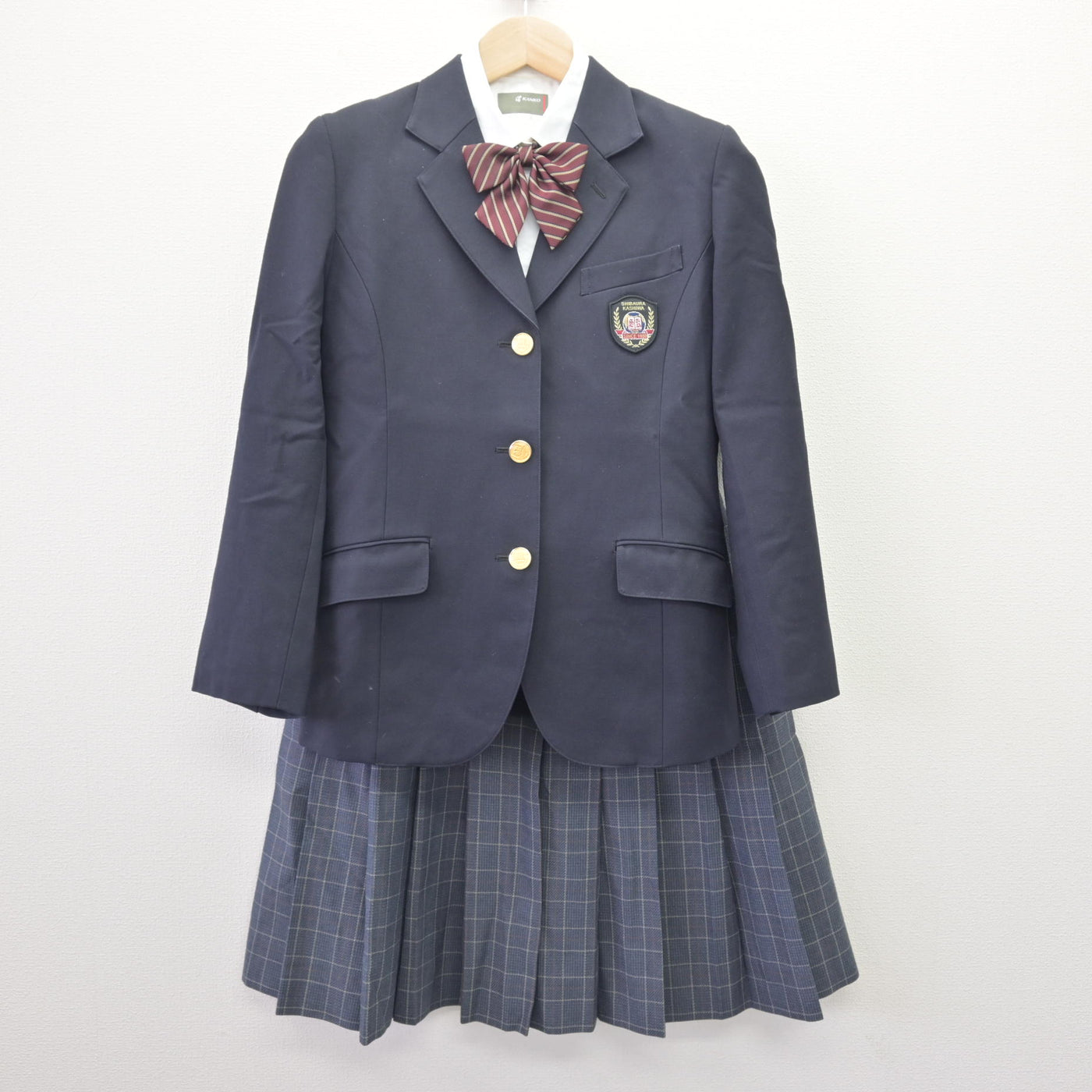 【中古】千葉県 芝浦工業大学柏高等学校 女子制服 4点 (ブレザー・シャツ・スカート) sf114231