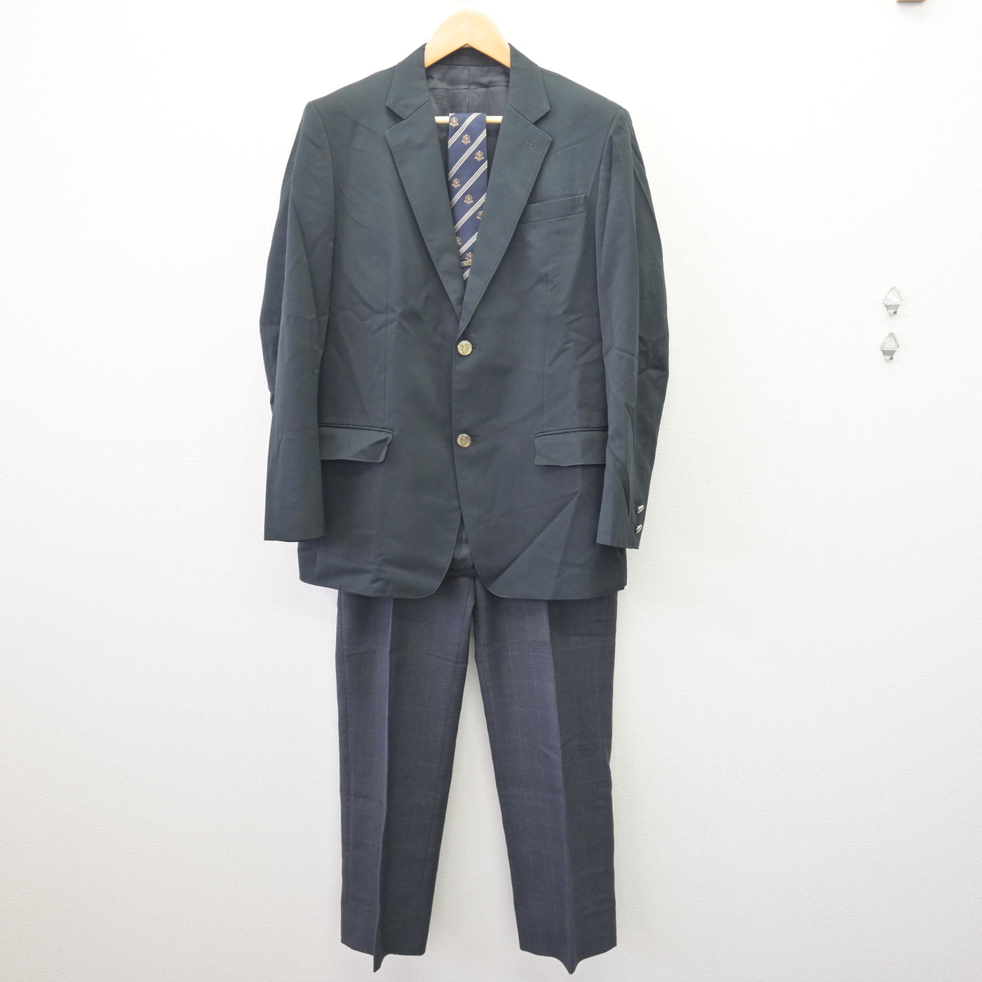 中古　越谷総合技術高校　男子制服 中古】埼玉県 越谷総合技術高等学校 男子制服 4点 (ブレザー・ニット