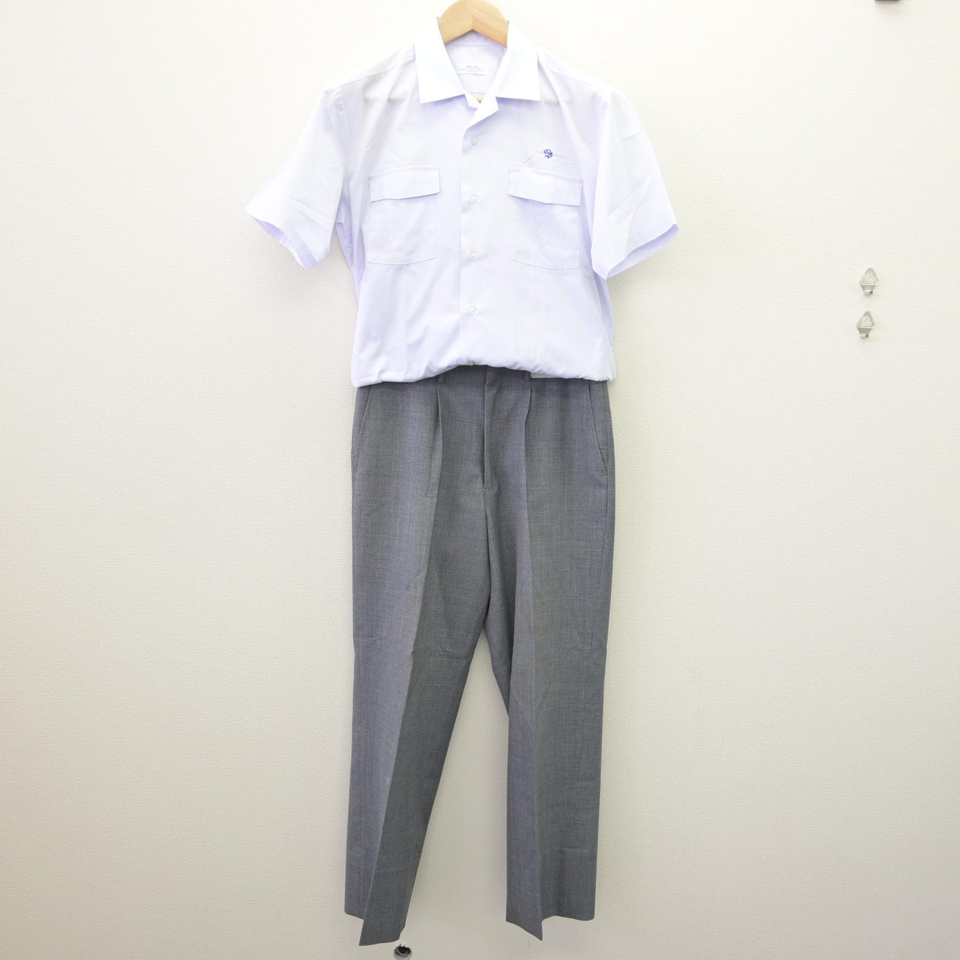 【中古】佐賀県 佐賀工業高等学校 男子制服 2点 (シャツ・ズボン) sf114470