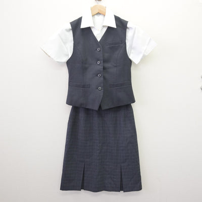 【中古】佐賀県 佐賀女子高等学校/衛生看護専攻科 女子制服 3点 (ベスト・シャツ・スカート) sf114473