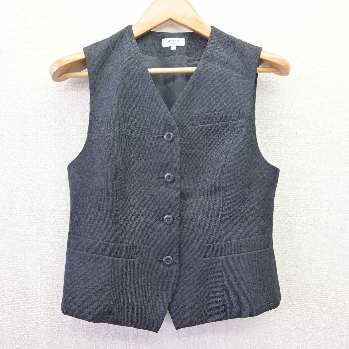 【中古】佐賀県 佐賀女子高等学校/衛生看護専攻科 女子制服 3点 (ベスト・シャツ・スカート) sf114473