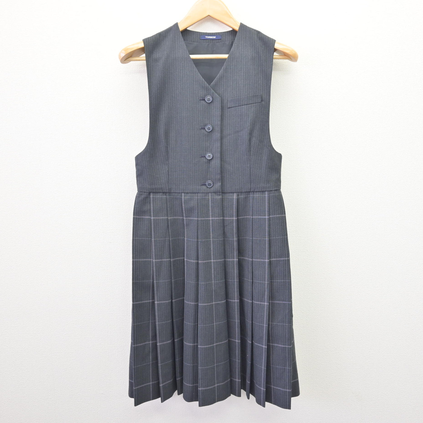 【中古】佐賀県 佐賀女子短期大学付属佐賀女子高等学校 女子制服 3点 (シャツ・ジャンパースカート) sf114479