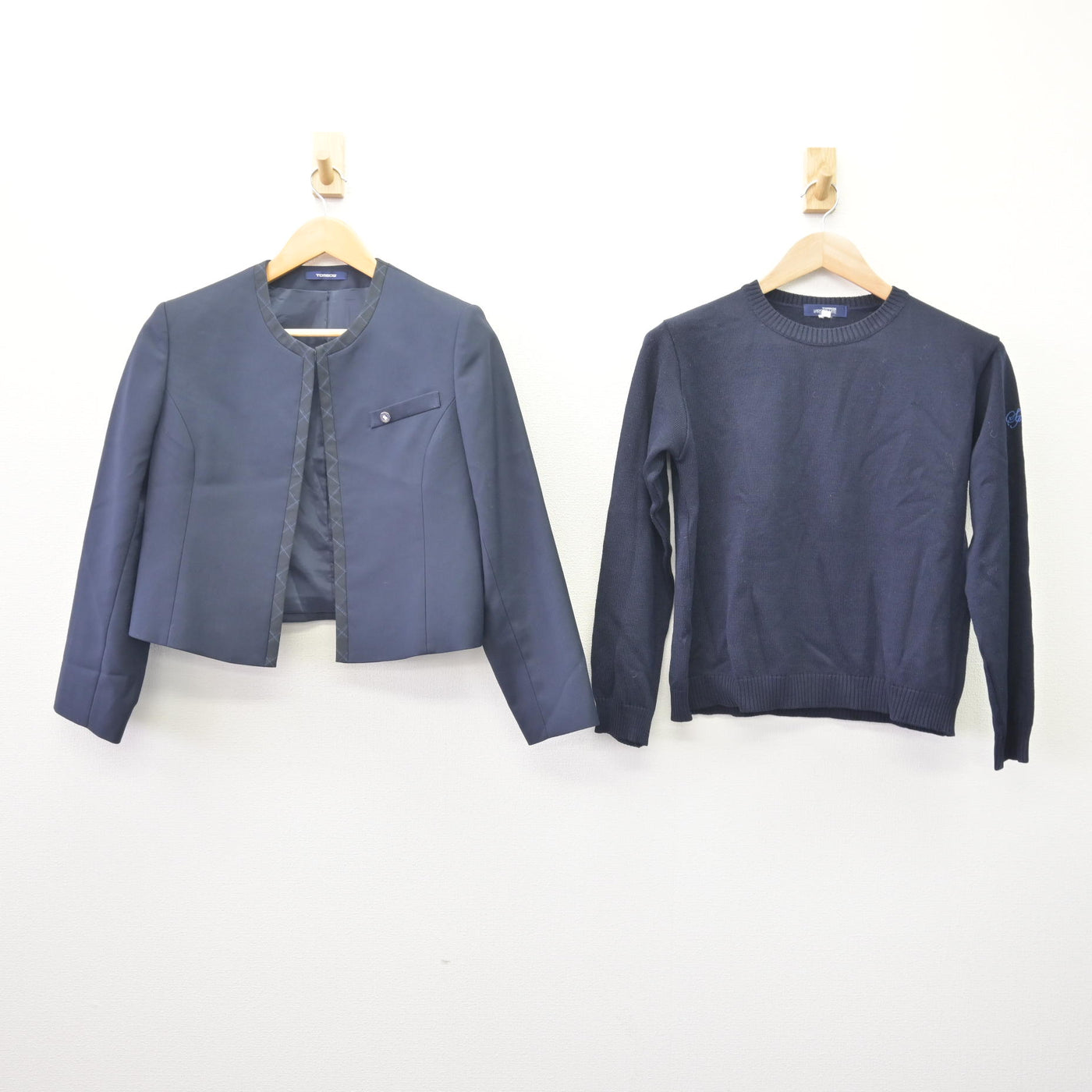 【中古】佐賀県 佐賀女子短期大学付属佐賀女子高等学校 女子制服 3点 (ブレザー・ニット・ジャンパースカート) sf114480