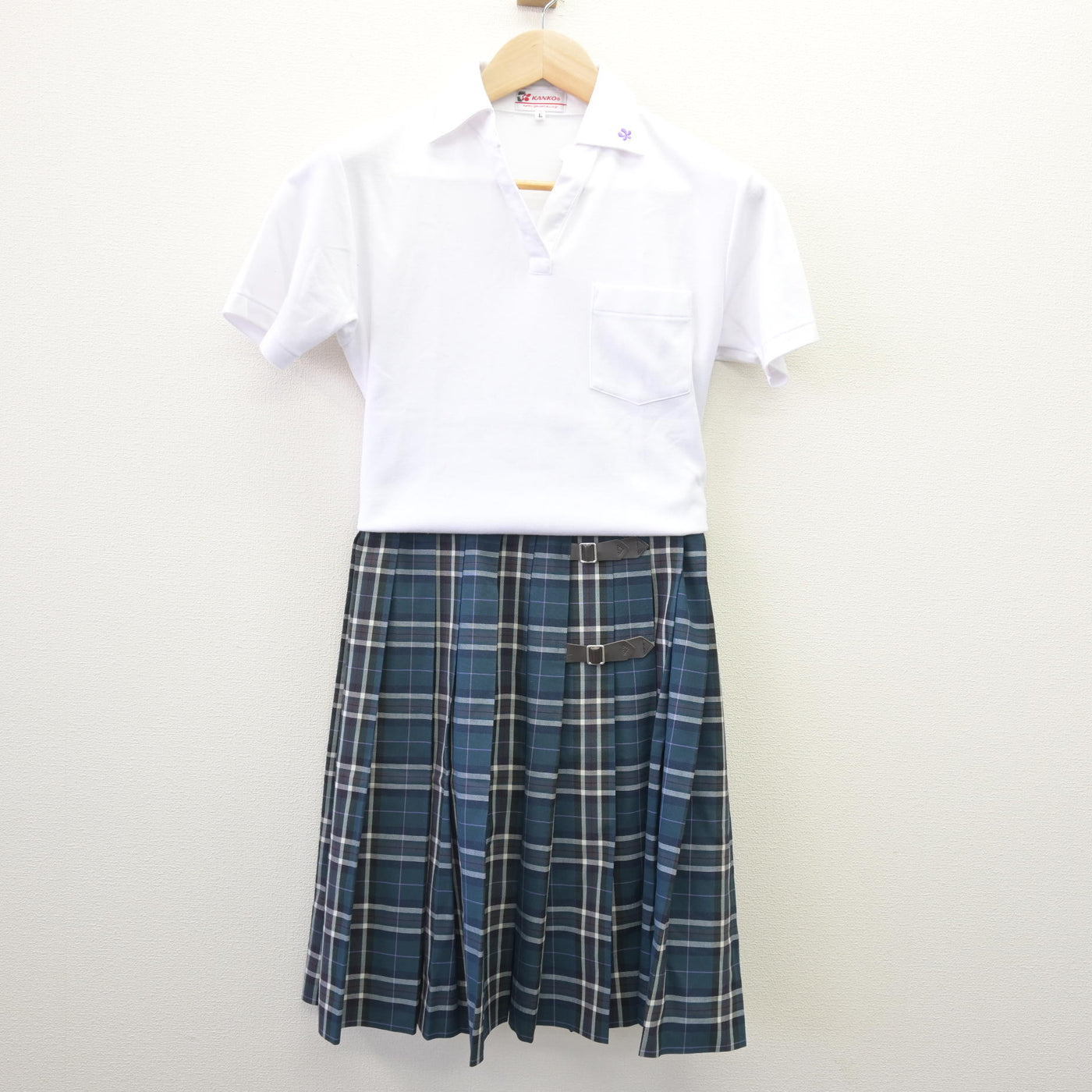 【中古】東京都 トキワ松学園中学校高等学校 女子制服 2点 (シャツ・スカート) sf114504