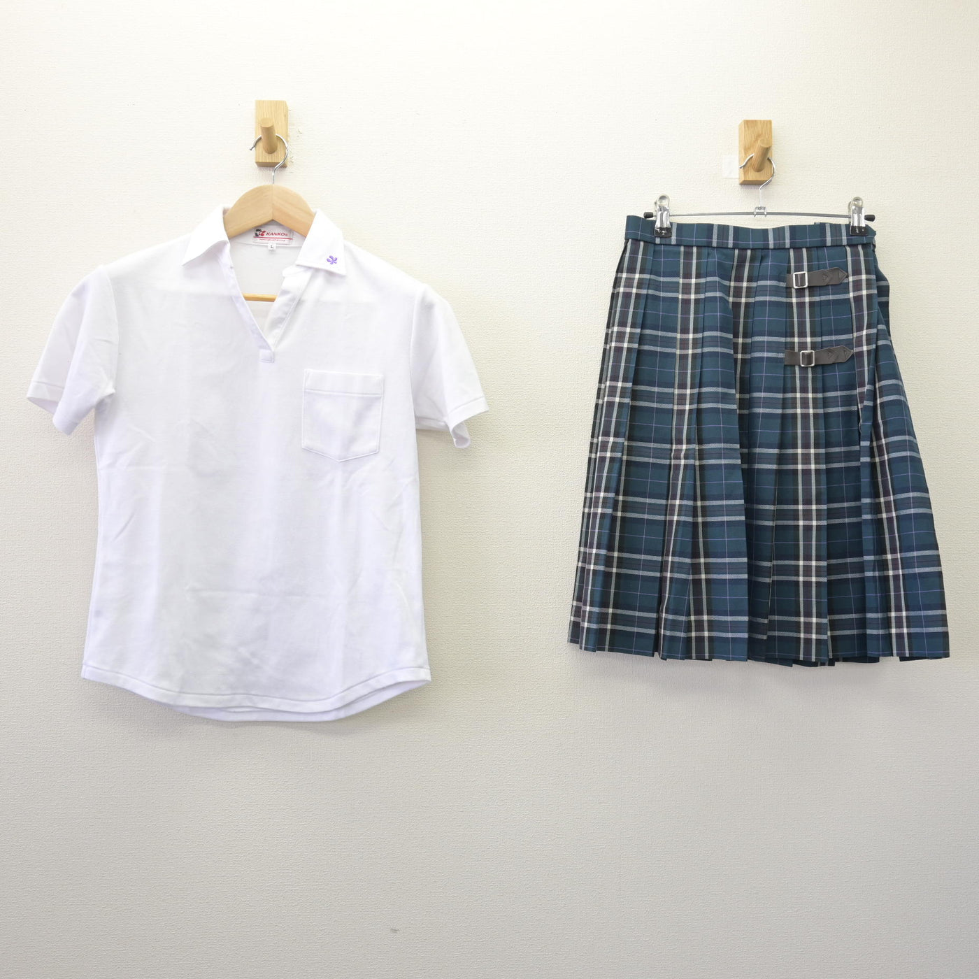 【中古】東京都 トキワ松学園中学校高等学校 女子制服 2点 (シャツ・スカート) sf114504