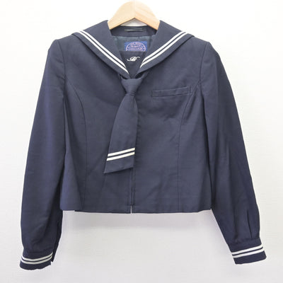 【中古】埼玉県 星野学園中学校 女子制服 3点 (セーラー服・スカート) sf114511
