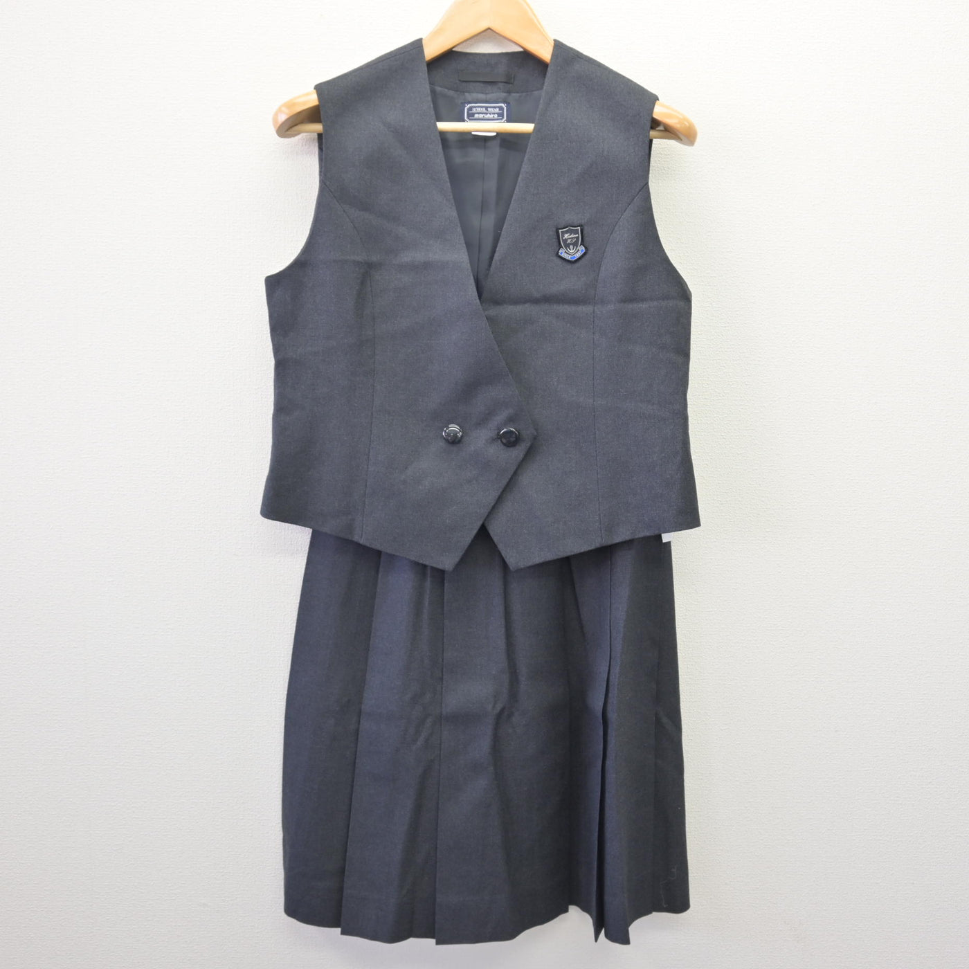 【中古】埼玉県 星野高等学校 女子制服 4点 (ブレザー・ベスト・スカート) sf114513