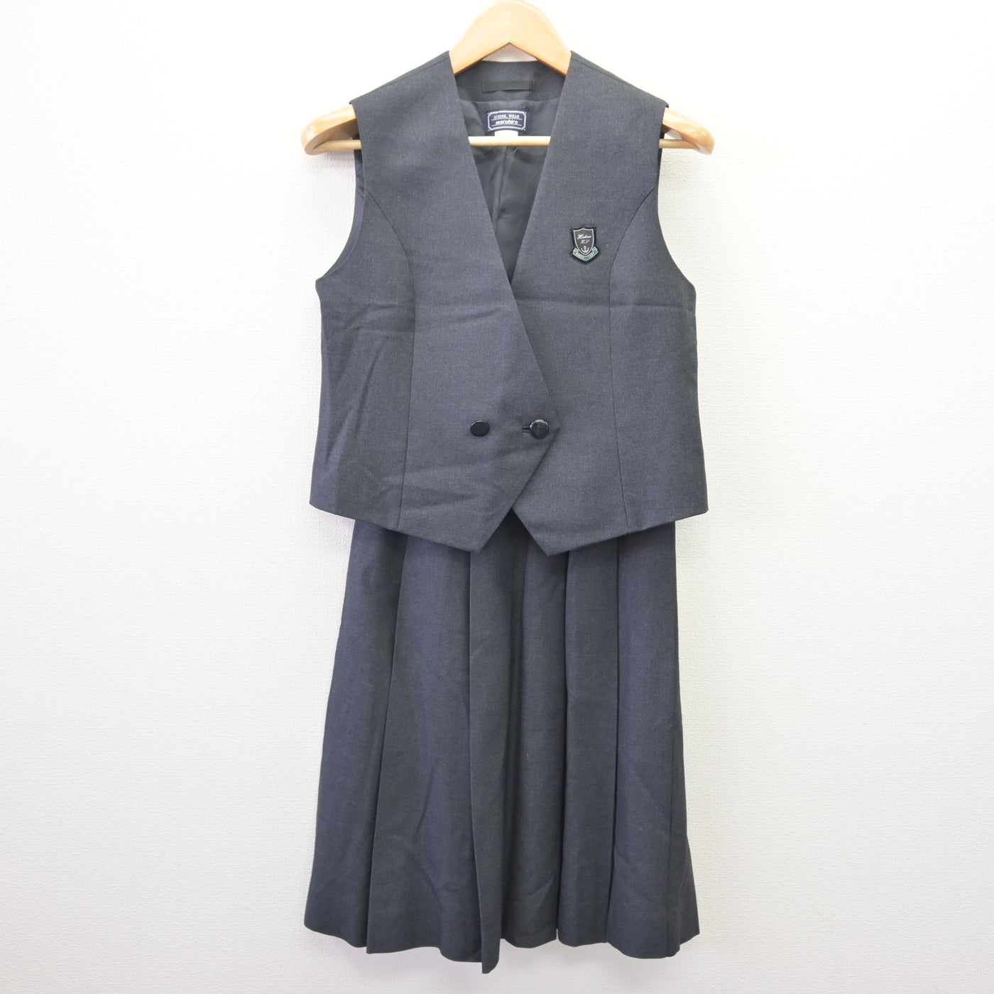【中古】埼玉県 星野高等学校 女子制服 4点 (ブレザー・ベスト・スカート) sf114515