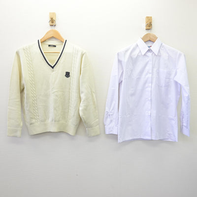 【中古】埼玉県 星野高等学校 女子制服 2点 (ニット・シャツ) sf114517