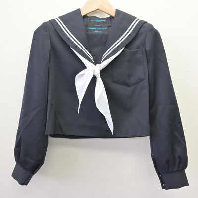【中古】愛知県 幡豆中学校 女子制服 3点 (セーラー服・スカート) sf114533