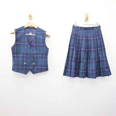 【中古】栃木県 白楊高等学校 女子制服 3点 (ベスト・スカート) sf114548