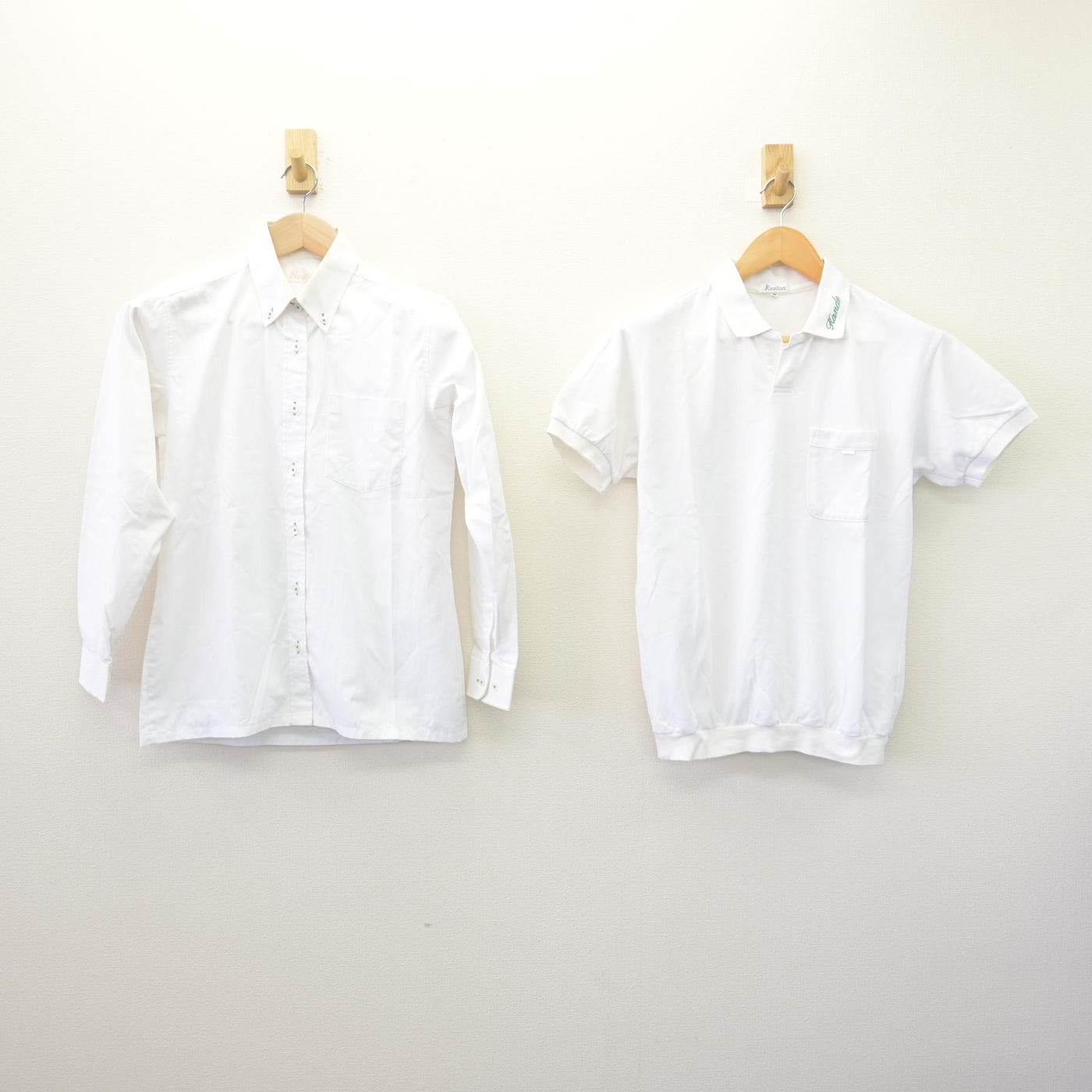 【中古】兵庫県 神出中学校 女子制服 2点 (シャツ・シャツ) sf114562