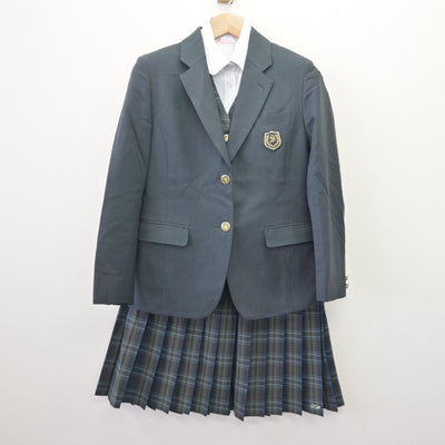【中古】北海道 札幌西陵高等学校 女子制服 4点 (ブレザー・ベスト・シャツ・スカート) sf114565