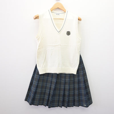 【中古】北海道 札幌西陵高等学校 女子制服 3点 (ブレザー・ニットベスト・スカート) sf114566