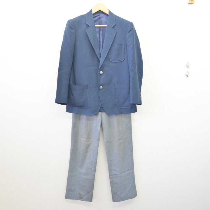 中古】北海道 札幌市立宮の丘中学校 男子制服 3点 (ブレザー・ズボン