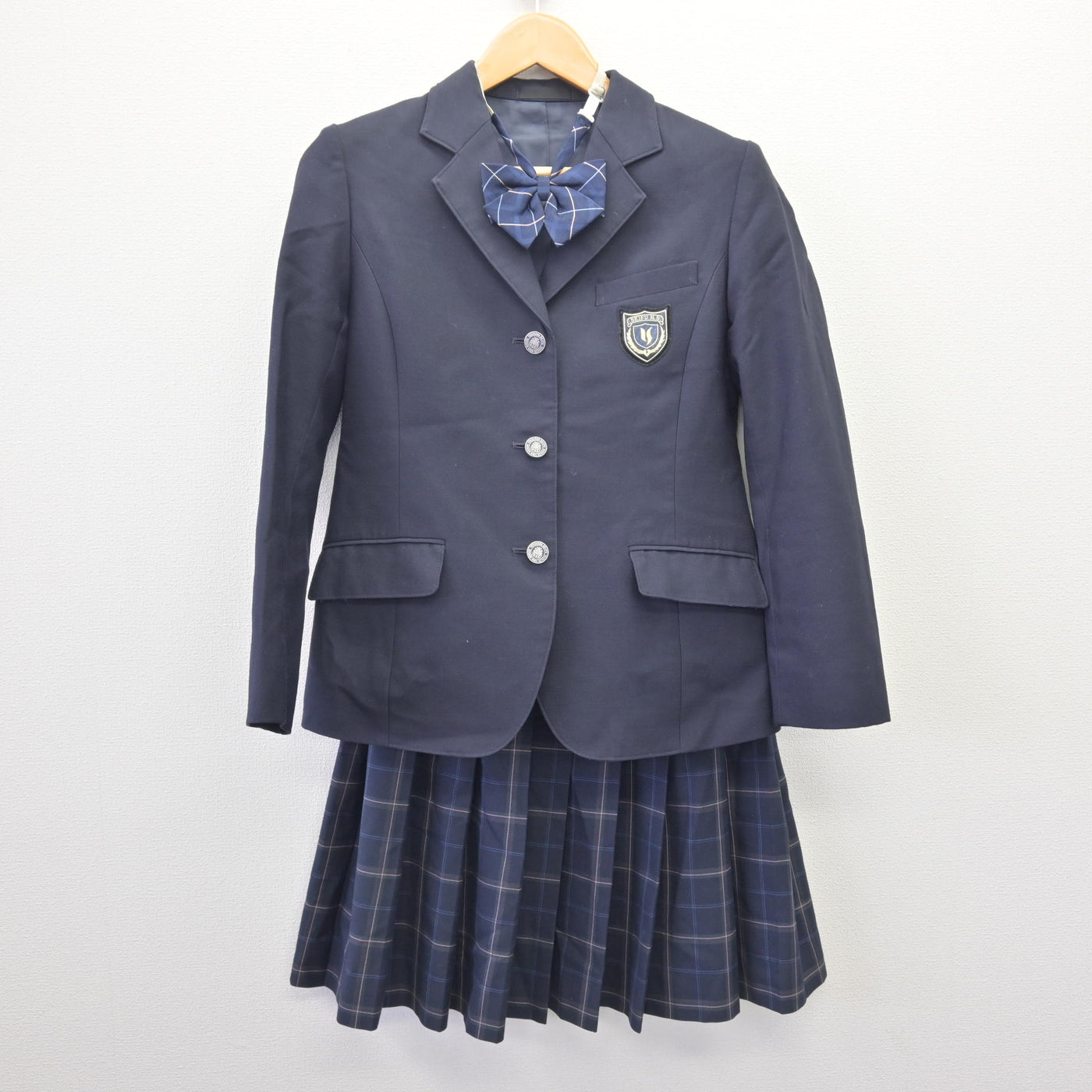 【中古】神奈川県 横浜清風高等学校 女子制服 3点 (ブレザー・スカート) sf114570