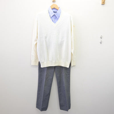 【中古】東京都 東海大学付属高輪台高等学校 男子制服 5点 (ブレザー・ニット・シャツ・ズボン) sf114572