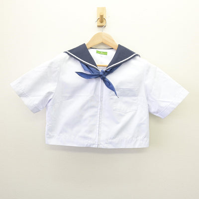 【中古】福岡県 福岡教育大学附属福岡中学校 女子制服 3点 (セーラー服・スカート) sf114582
