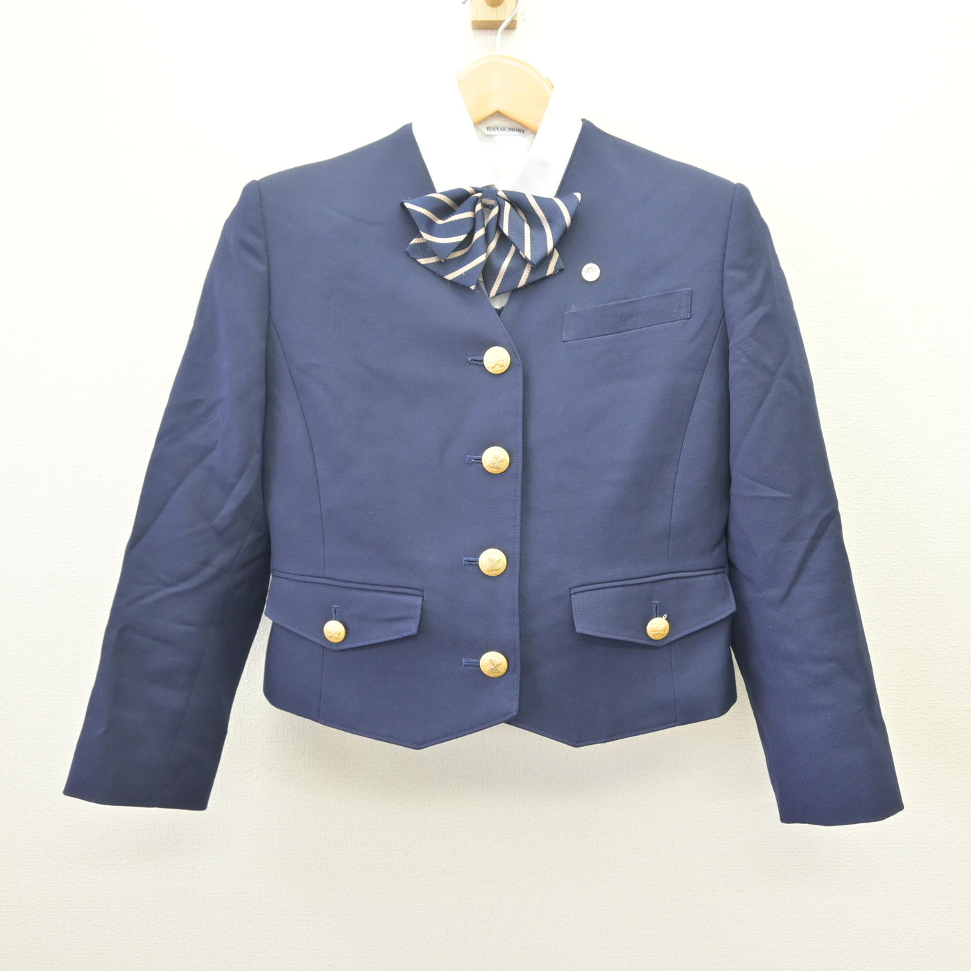 【中古】広島県 安田女子中学校 女子制服 6点 (ブレザー・ニット・シャツ) sf114590