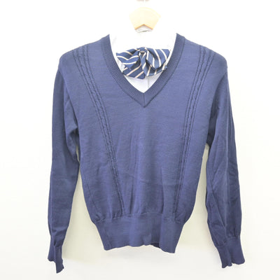 【中古】広島県 安田女子中学校 女子制服 6点 (ブレザー・ニット・シャツ) sf114590